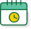 alt="Take ORSERDU™ (elacestrant) at the Same Time Icon